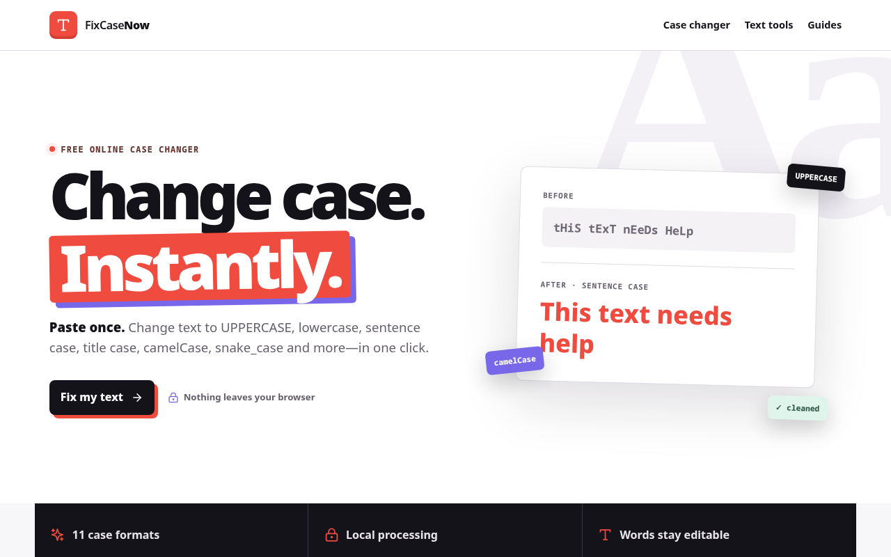 FixCaseNow website