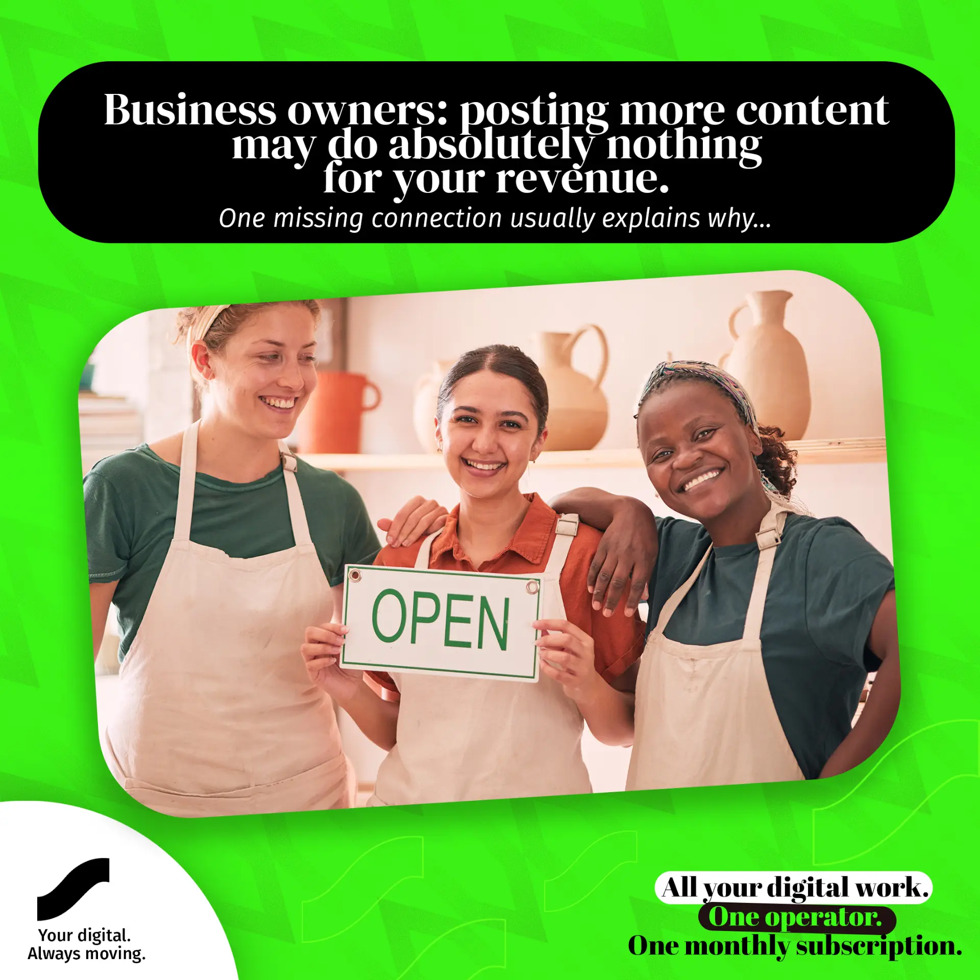 Business owners: posting more content may do absolutely nothing for your revenue.