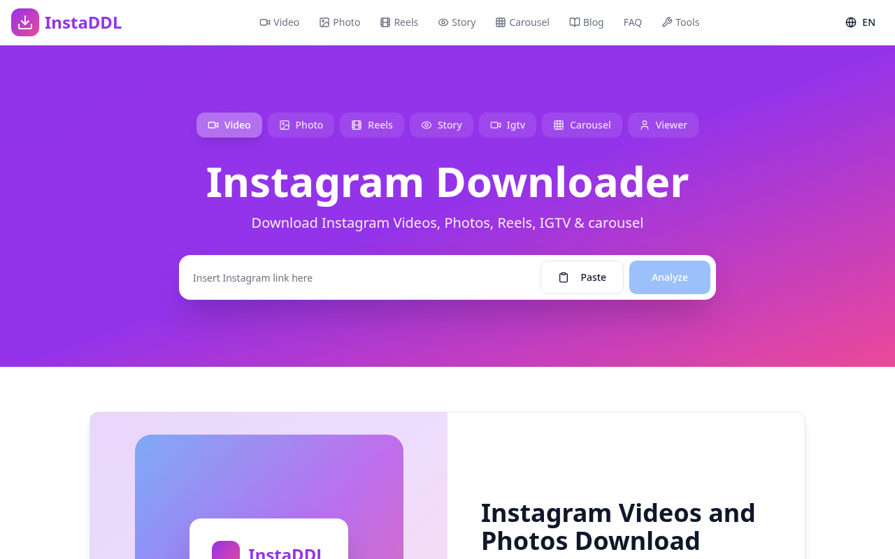 InstaDDL website